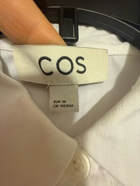 COS White Structured Blouse | Minimal Chic | Size 36 / US 4